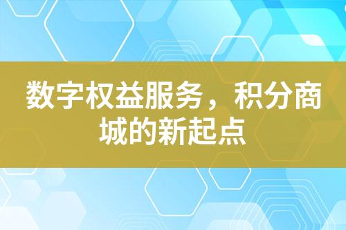 数字权益服务,积分商城的新起点