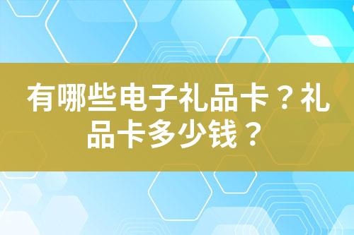 有哪些电子礼品卡?礼品卡多少钱?